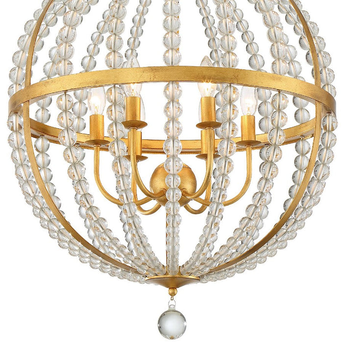 Crystorama Roxy Chandelier, Antique Gold