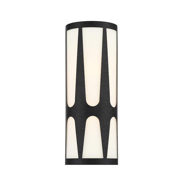 Crystorama Royston 2 Light Wall Sconce, Black/White - ROY-802-BK