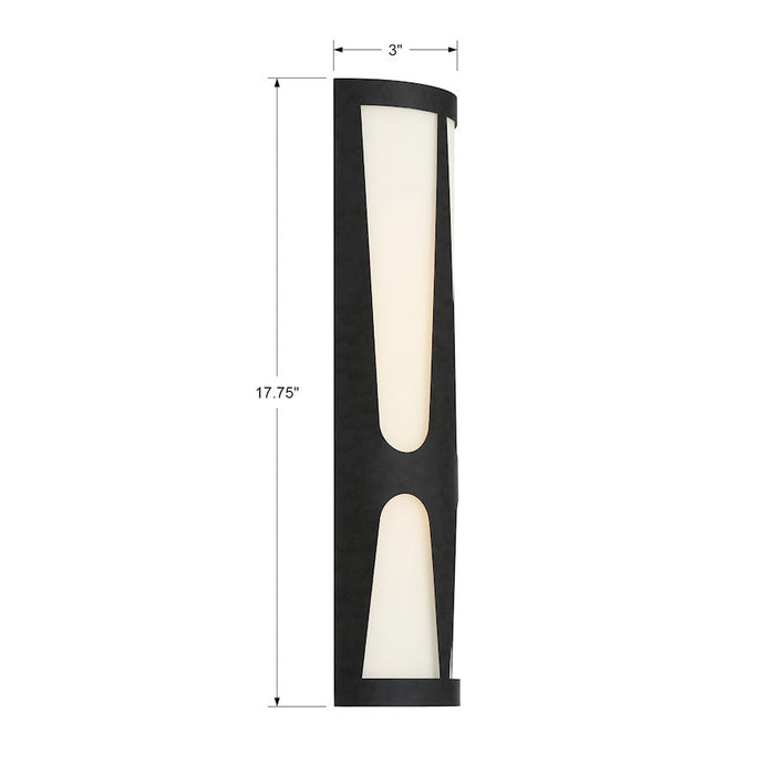 Crystorama Royston 2 Light Wall Sconce, White