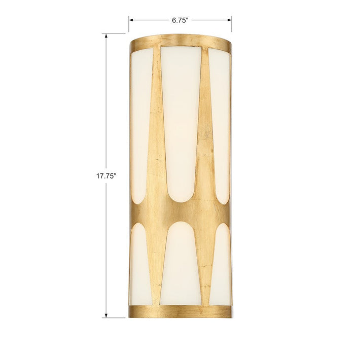 Crystorama Royston 2 Light Wall Sconce, White