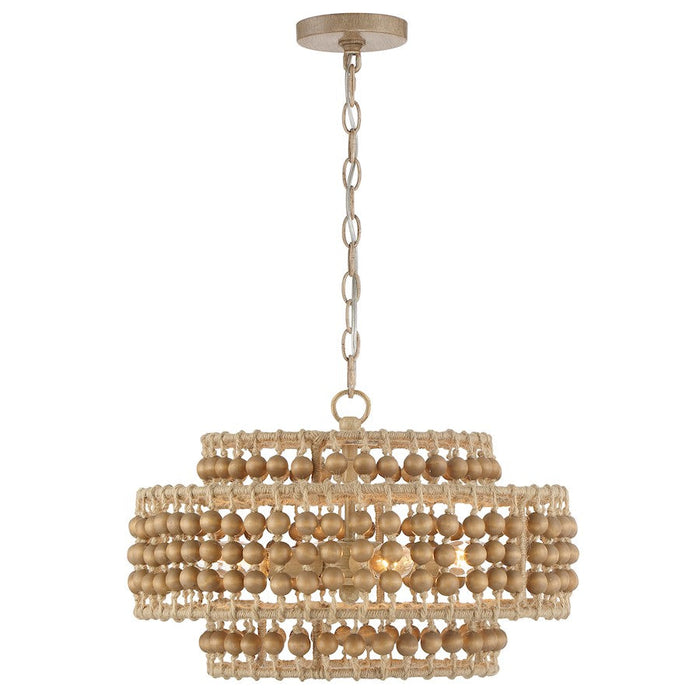 Crystorama Silas 3 Light Chandelier, Burnished Silver