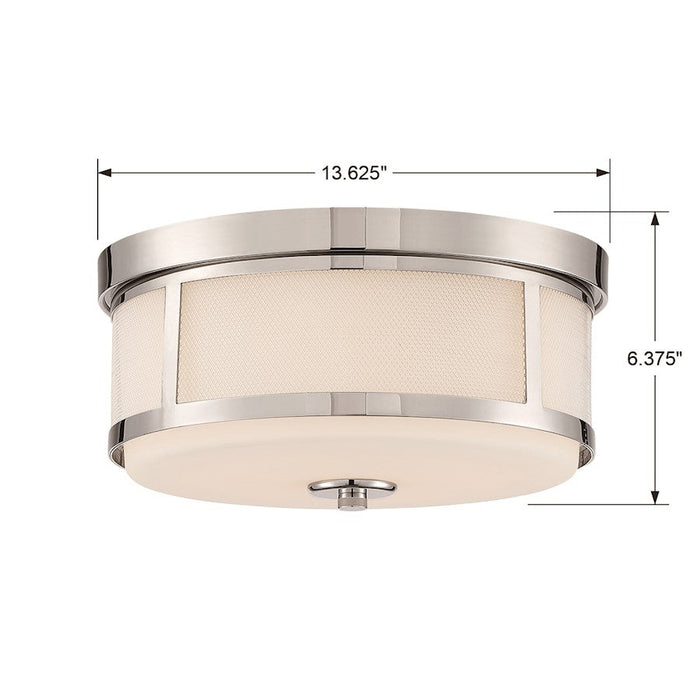 Crystorama Trevor 6.37" 2 Light Ceiling Mount