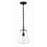 Crystorama Voss 1 Light Mini Pendant, Matte Black/Clear Glass - VSS-7003-MK