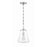 Crystorama Voss 1 Light 11" Mini Pendant, Polished Nickel/Clear Glass