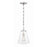 Crystorama Voss 1 Light 11" Mini Pendant, Polished Nickel/Clear Glass