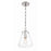 Crystorama Voss 1 Light 11" Mini Pendant, Polished Nickel/Clear Glass