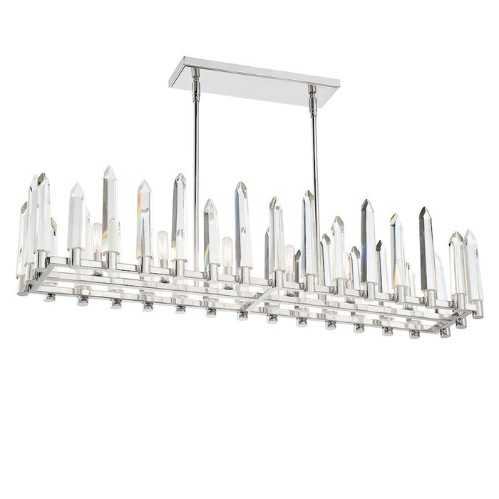 Crystorama Watson Chandelier, Polished Nickel