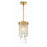 Crystorama Winfield 1 Light Pendant, Antique Gold