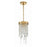 Crystorama Winfield 1 Light Pendant, Antique Gold