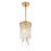 Crystorama Winfield 1 Light Pendant, Antique Gold