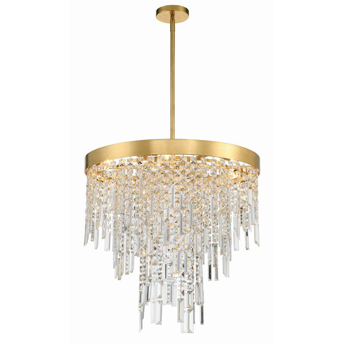 Crystorama Winfield 6 Light 24" Chandelier, Antique Gold