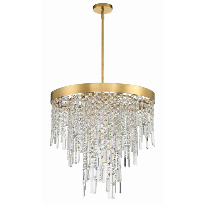 Crystorama Winfield 6 Light 24" Chandelier, Antique Gold