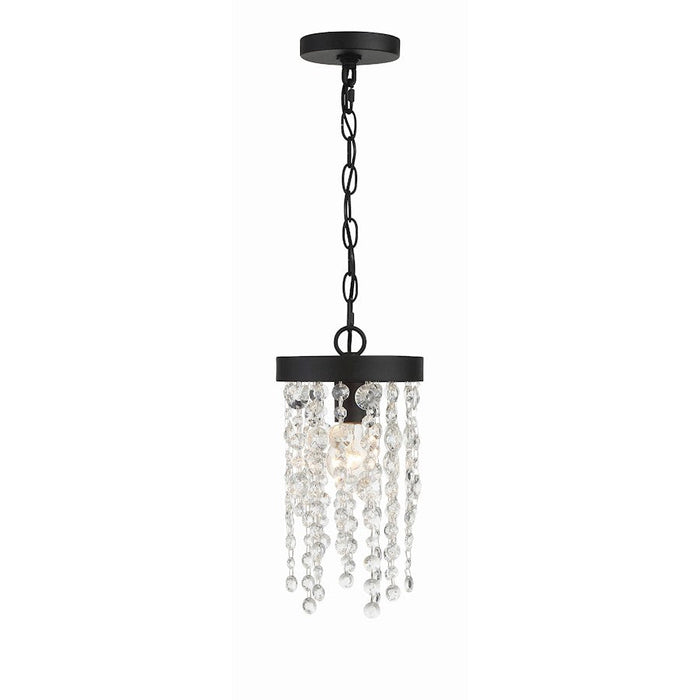 Crystorama Winham 1 Light Pendant, Black Forged - WIN-610-BF-CL-MWP