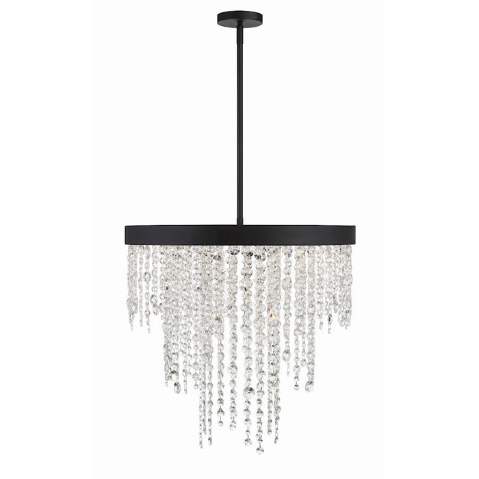 Crystorama Winham 6 Light 24" Chandelier, Black Forged - WIN-616-BF-CL-MWP