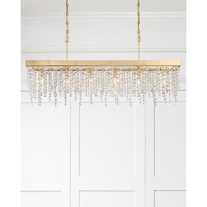 Crystorama Winham Chandelier, Antique Gold