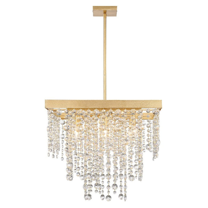 Crystorama Winham Chandelier, Antique Gold