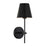 Crystorama Xavier 1 Light Wall Sconce, Black/White