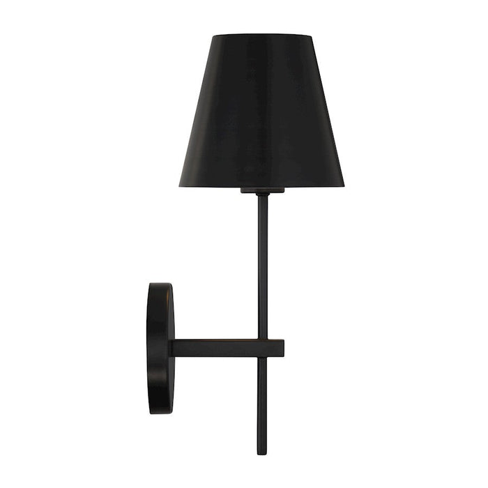 Crystorama Xavier 1 Light Wall Sconce, Black/White