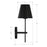 Crystorama Xavier 1 Light Wall Sconce, Black/White