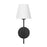 Crystorama Xavier 1 Light Wall Sconce, Black/White