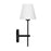 Crystorama Xavier 1 Light Wall Sconce, Black/White