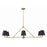 Crystorama Xavier 6 Light Chandelier, Vibrant Gold/Black & White - XAV-B9306-VG