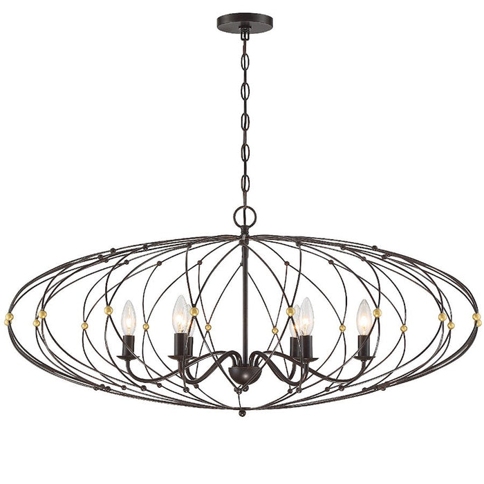 Crystorama Zucca Chandelier, English Bronze