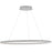 Dainolite Circulo 1 Light 63W Horizontal Chandelier, Silver/White - CIR-4463C-SV