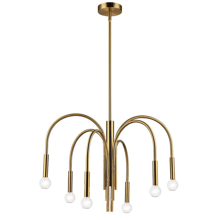 Dainolite Callway 6 Light Incandescent Chandelier, Aged Brass - CLY-246C-AGB