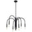 Dainolite Callway 6 Light Incandescent Chandelier, Matte Black - CLY-246C-MB