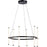 Dainolite Corvette 6 Light 36W Chandelier, Black/White Acrylic - CVT-2436C-MB