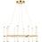 Dainolite Corvette 10 Light 60W Chandelier, Brass/White Acrylic - CVT-3260C-AGB