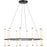 Dainolite Corvette 10 Light 60W Chandelier, Black/White Acrylic - CVT-3260C-MB