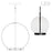 Dainolite Picotas 1 Light 15W Pendant, Matte Black/Clear - PTS-1215LEDP-MB