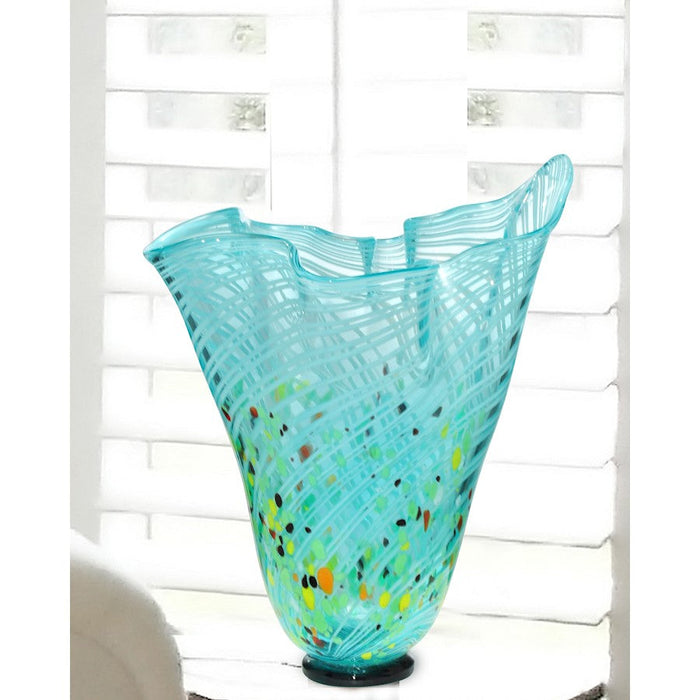 Dale Tiffany Malibu Hand Blown Art Glass Vase