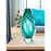 Dale Tiffany Aqua Swirl Hand Blown Art Glass Vase