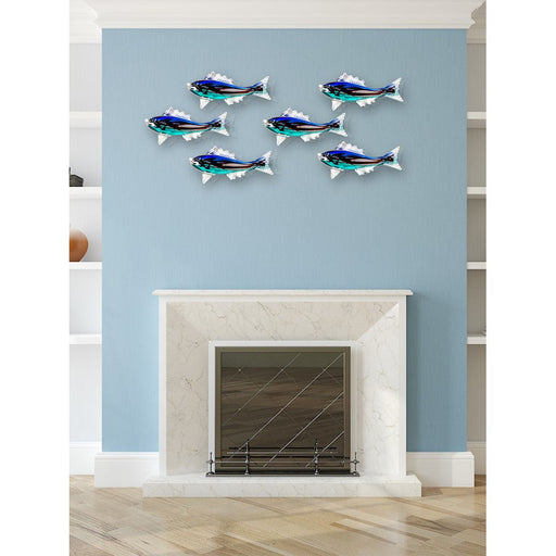 Dale Tiffany Weilea Island Fish 6 PC Handcrafted Glass Figurine