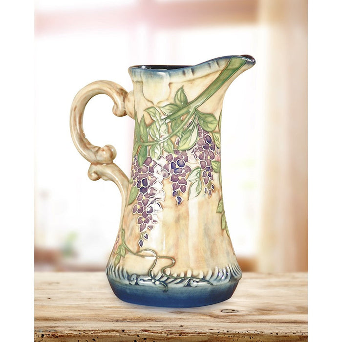 Dale Tiffany Grape Vine Hand Painted Porcelain Jug