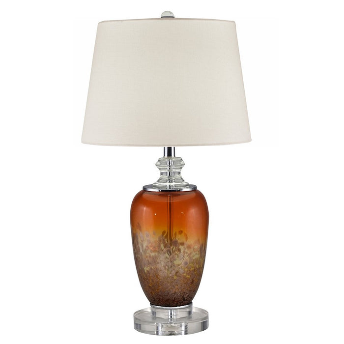 Dale Tiffany Daiquiri LED Hand Blown Art Glass Table Lamp, Clear - SAT16003LED