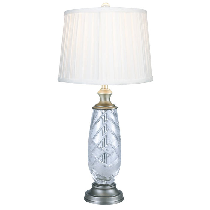 Dale Tiffany Lake Butler 24% Lead Crystal Table Lamp, Antique Nickel - SGT17164F