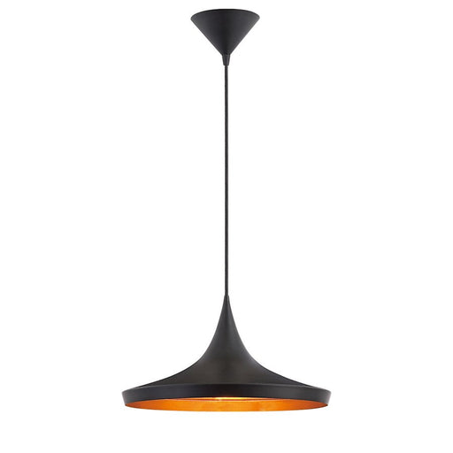 Eurofase Ramos 1-Light Pendant, Black/Black/Brass - 20439-019