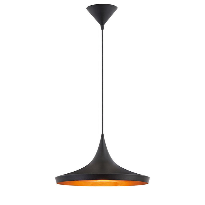 Eurofase Ramos 1-Light Pendant, Black/Black/Brass - 20439-019