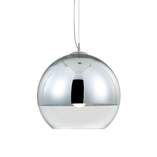 Eurofase Chromos 1-Light Small Pendant, Chrome/Chrome/Clear - 20453-015