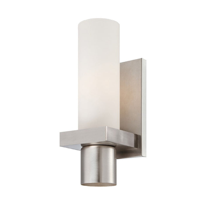 Eurofase Pillar 2-Light Wall Sconce, Brushed Nickel/Opal White - 23277-021