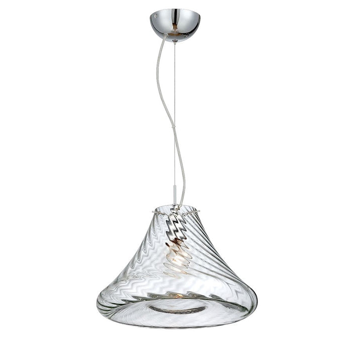 Eurofase Bloor 1-Light Large Pendant, Chrome/Clear - 26251-011