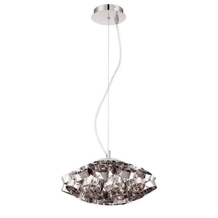 Eurofase Grace 3-Light Chandelier, Polished Nickel/Polished Nickel - 26332-017