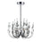 Eurofase Vice 6-Light Chandelier, Chrome/Clear - 26389-011