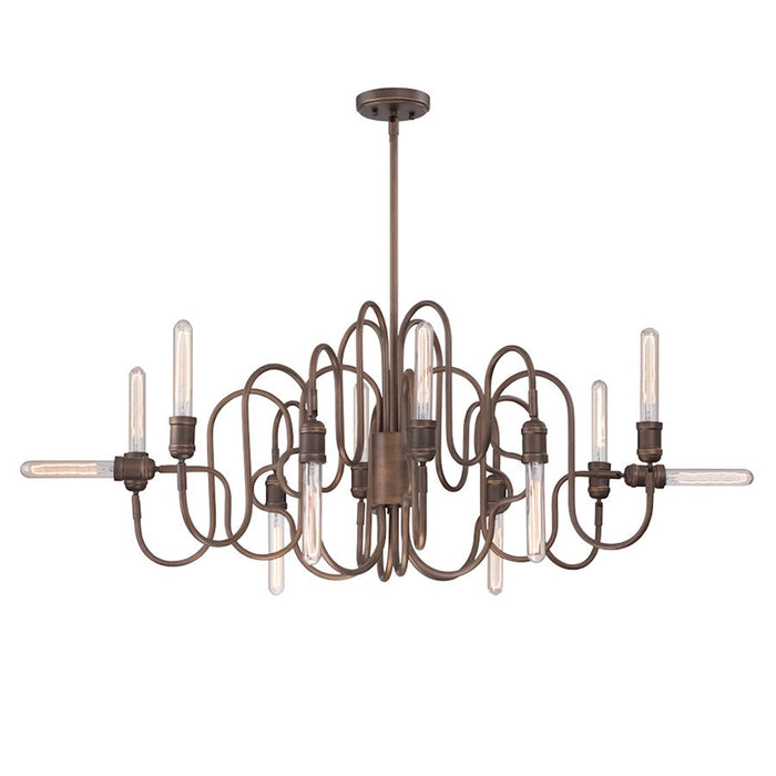 Eurofase Briggs 12-Light Oval Chandelier, Oil Rubbed Bronze/White - 27998-014