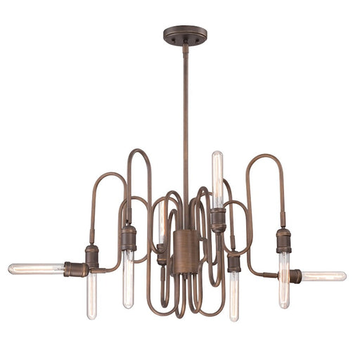 Eurofase Briggs 8-Light Chandelier, Oil Rubbed Bronze/White - 27999-011