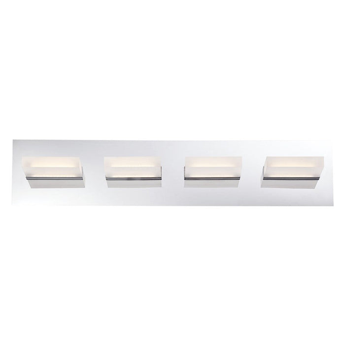 Eurofase Olson 4-Light LED Bathbar, Chrome/Frosted - 28021-018